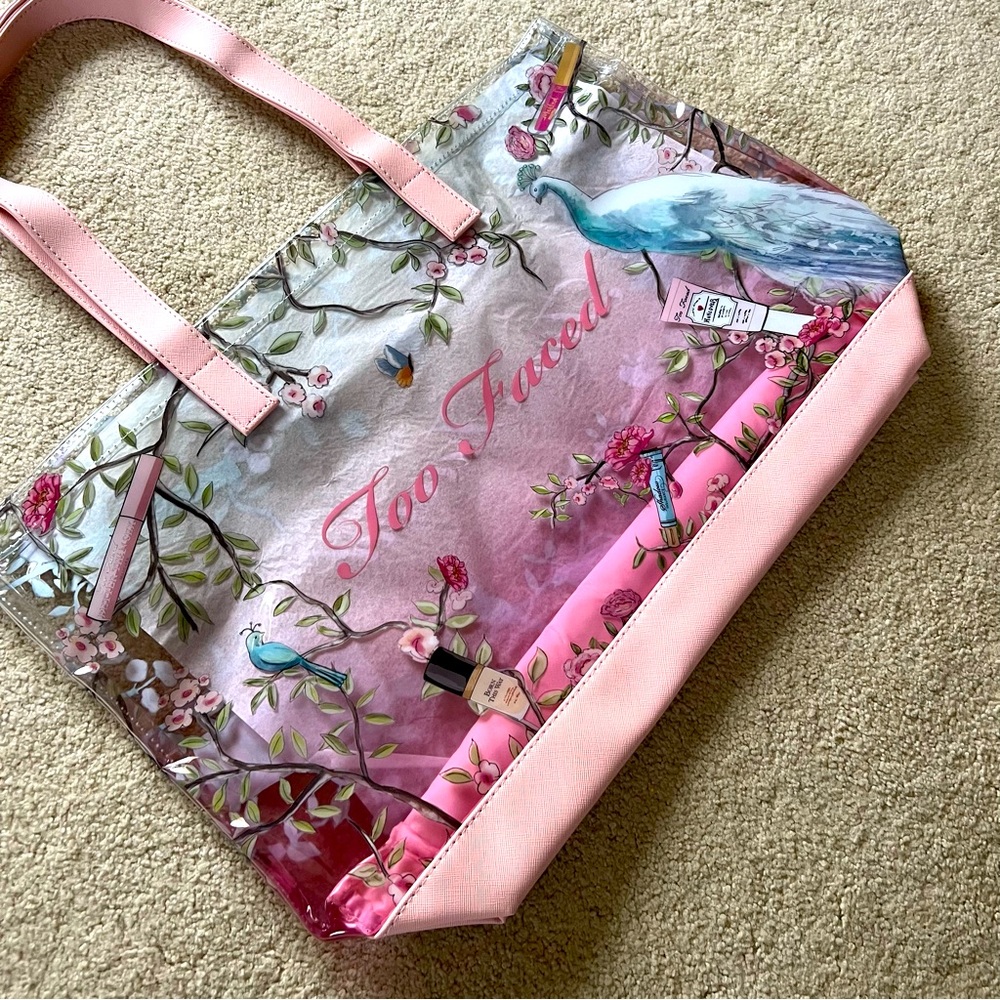 Too Faced BRAND NEW clear tote